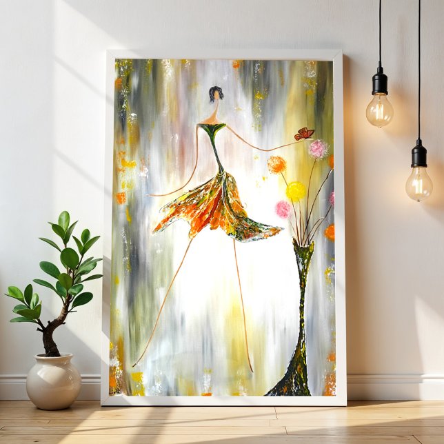 Lady with a butterfly photo print (Creator Uploaded)