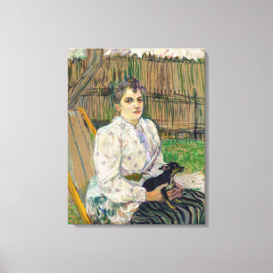 Lady With A Dog Canvas Print