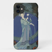Lady with a Dragon (colour litho)