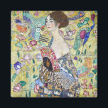 Lady with A Fan, Gustav Klimt Magnet<br><div class="desc">Gustav Klimt (July 14, 1862 – February 6, 1918) was an Austrian symbolist painter and one of the most prominent members of the Vienna Secession movement. Klimt is noted for his paintings, murals, sketches, and other objets d'art. In addition to his figurative works, which include allegories and portraits, he painted...</div>