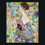 Lady with A Fan, Gustav Klimt Poster<br><div class="desc">Gustav Klimt (July 14, 1862 – February 6, 1918) was an Austrian symbolist painter and one of the most prominent members of the Vienna Secession movement. Klimt is noted for his paintings, murals, sketches, and other objets d'art. In addition to his figurative works, which include allegories and portraits, he painted...</div>