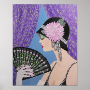 LADY WITH A FAN POSTER