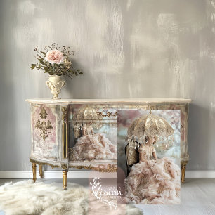 Lady with a Parasol Romantic Portrait Art Tissue Paper