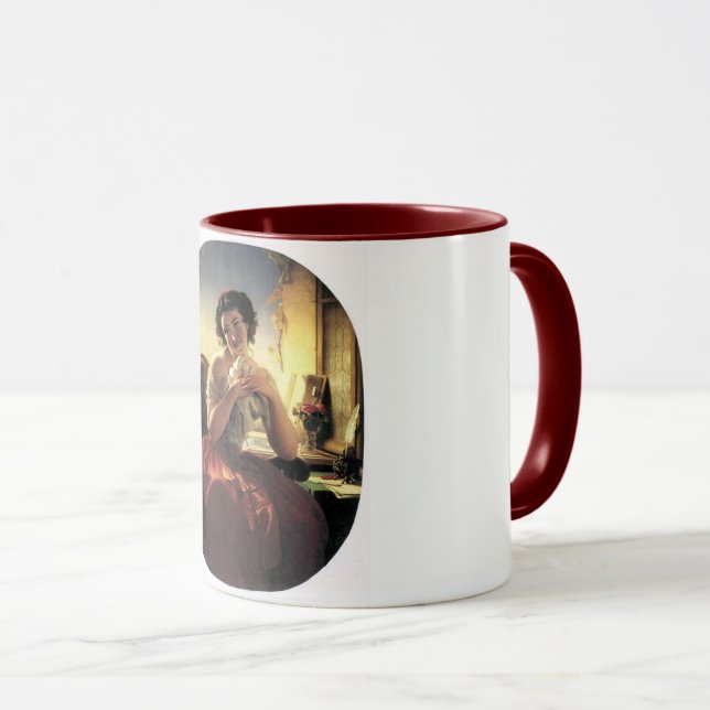Lady with a Pigeon Coffee Mug (Front Right)