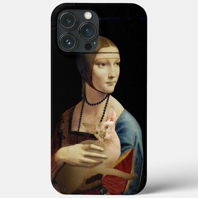 Lady with a Sphynx Cat Case-Mate iPhone Case (Back)