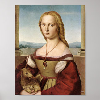 Lady with a Unicorn by Raphael Print