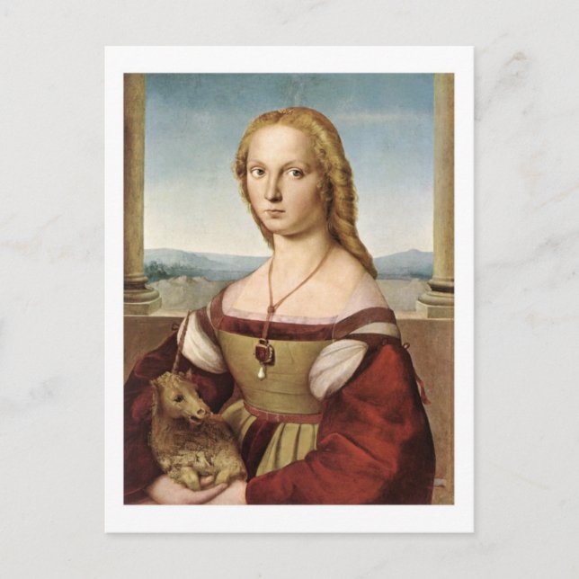 Lady with a Unicorn postcard (Front)