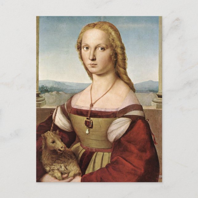 Lady with a Unicorn Postcard (Front)