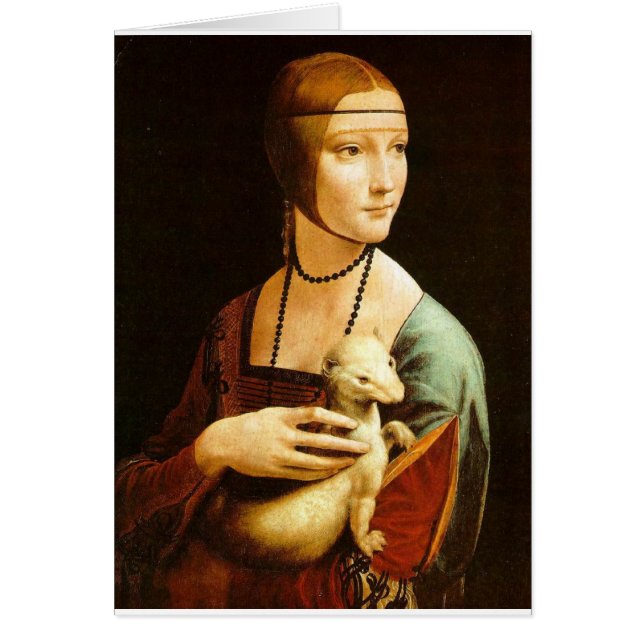Lady with an Ermine by Leonardo Da Vinci c. 1490 (Front)