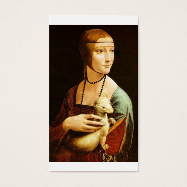 Lady with an Ermine by Leonardo Da Vinci c. 1490 (Front)