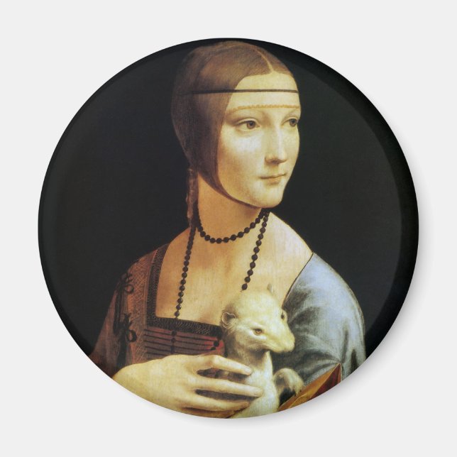Lady with an Ermine by Leonardo da Vinci Magnet (Front)