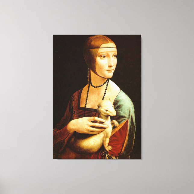 Lady with an Ermine,leonardo da Vinci Canvas Print (Front)