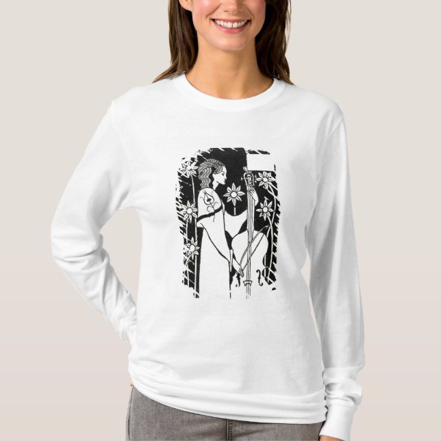 Lady with Cello, from 'Le Morte d'Arthur'`(litho) T-Shirt (Front)