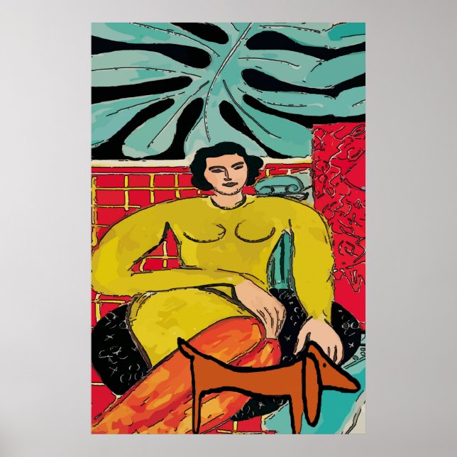 Lady with Dachshund Poster (Front)