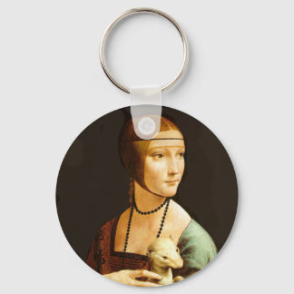 Lady with Ermine Key Ring