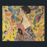 Lady with Fan - Gustav Klimt Poster<br><div class="desc">Artist: Gustav Klimt Start Date: 1917 Completion Date:1918 Style: Japonism,  Art Nouveau (Modern) Period: Late works Genre: portrait Technique: oil Material: canvas Tags: female,  portraits,   japonese,  japonism,  fan,  class,  birds,  flowers,  wall,  decorative</div>