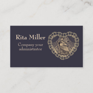 Lady with guitar business card