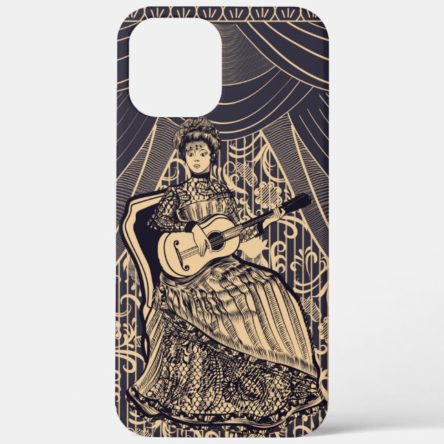 Lady with guitar Case-Mate iPhone case (Back)