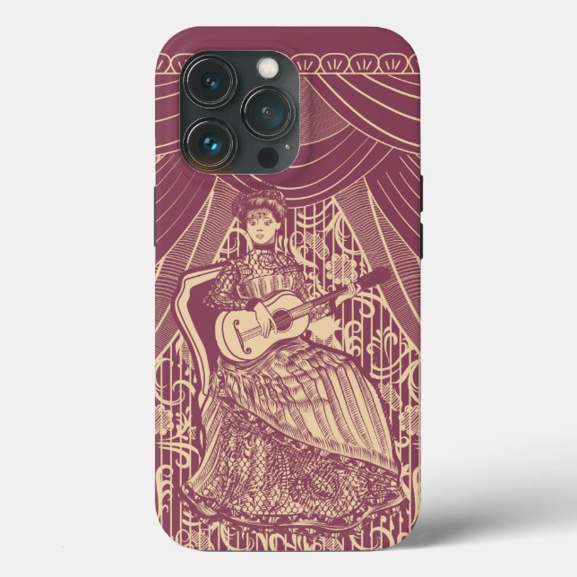 Lady with guitar  Case-Mate iPhone case (Back)