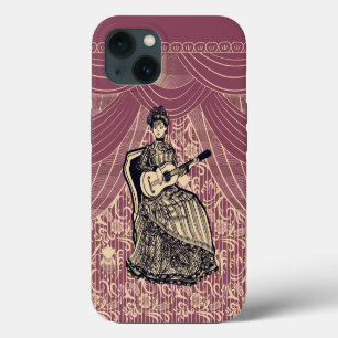 Lady with guitar iPhone 13 case