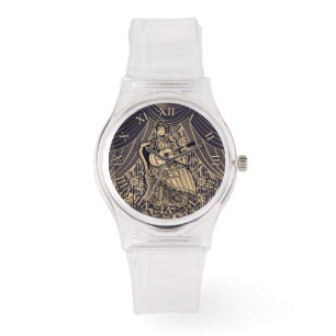 Lady with guitar watch
