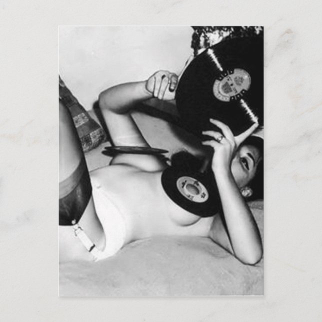 Lady with Music Postcard (Front)