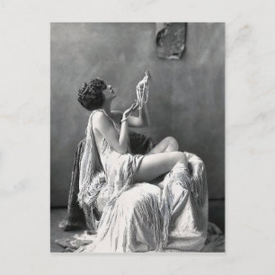 Lady with Pearls Postcard