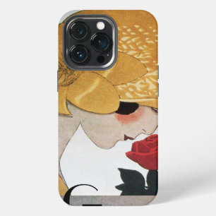 LADY WITH RED ROSE MONOGRAM iPhone 13 PRO CASE