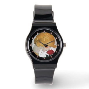 LADY WITH RED ROSE WATCH