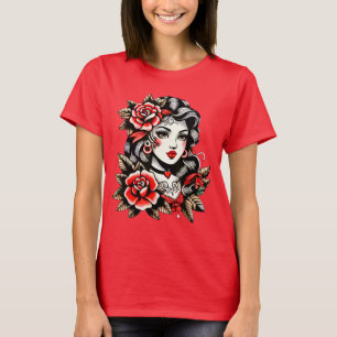 Lady with Roses T-Shirt