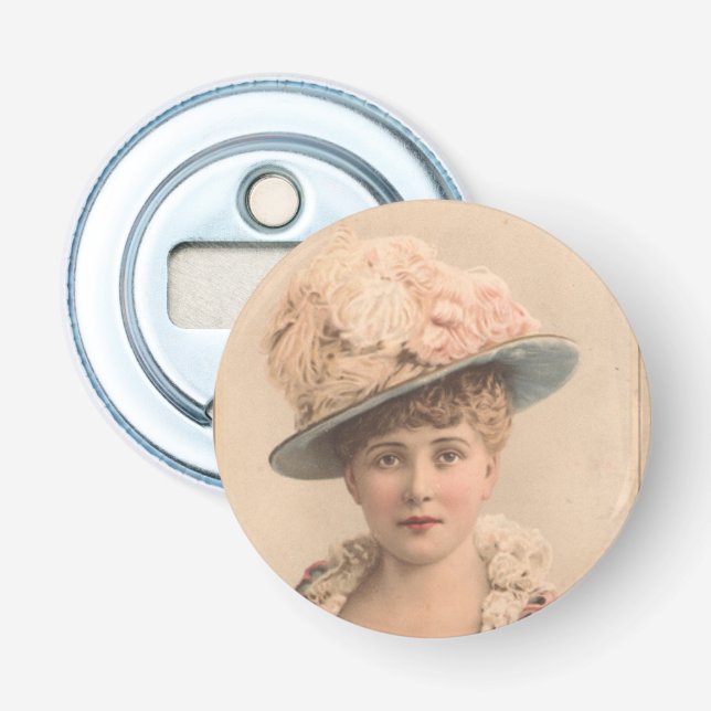 Lady with the Feather Hat Bottle Opener (Front)
