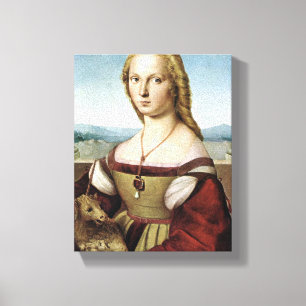 Lady with Unicorn - Raphael - c1506 Canvas Print