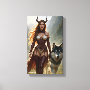Lady Wolf Canvas Print