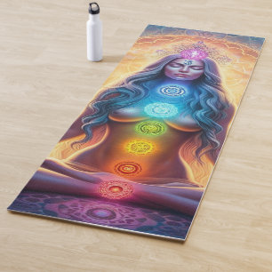 Lady Zen with Chakra  Yoga Mat