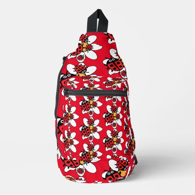 ladybird And Ladybug Family   Sling Bag (Front)