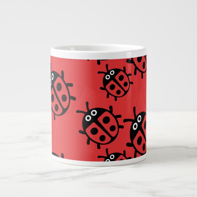 ladybird And Ladybug Large Coffee Mug (Front)
