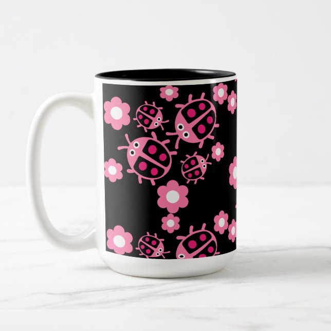 Ladybird And ladybug  Two-Tone Coffee Mug (Left)
