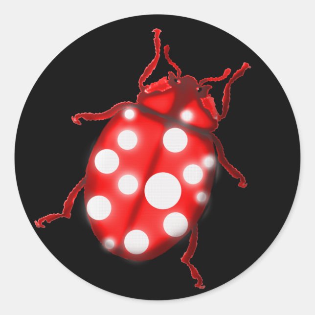 Ladybird Lady Bug Gardening Gifts Classic Round Sticker (Front)