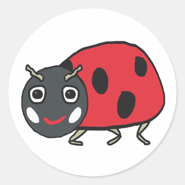 Ladybird Ladybug Classic Round Sticker (Front)