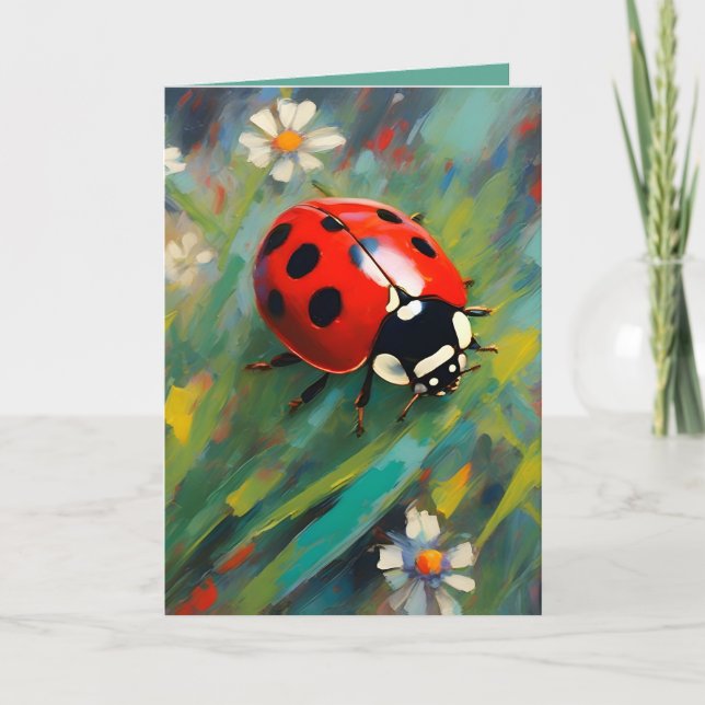 Ladybird Ladybug Greetings Card (Front)