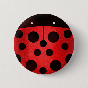 Ladybird Ladybug - pin badge buttons
