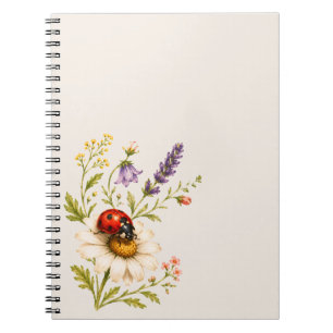 Ladybird Ladybug Wildflower Notebook