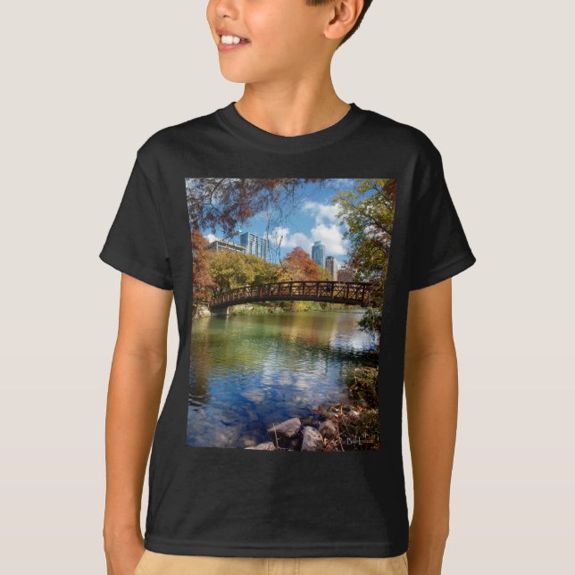 Ladybird Lake Running Trail Bridge - Austin, Texas T-Shirt (Front)