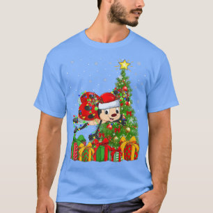Ladybird Lighting Xmas Tree Santa Hat Ladybird Chr T-Shirt