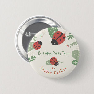 Ladybird Meadow Kid's Birthday Button Badge