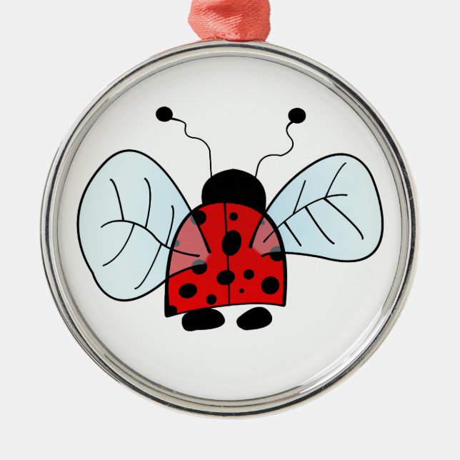 Ladybird Metal Tree Decoration (Front)