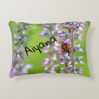 Ladybird on purple flower -