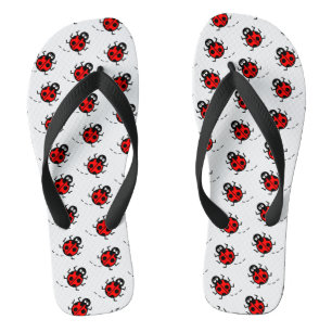 Ladybird Pattern Flip Flops