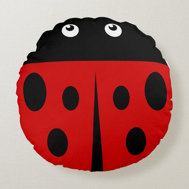 Ladybird Round Cushion (Front)