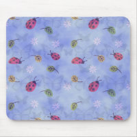 Ladybirds and Autumn Leaves Blue